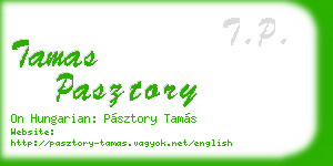 tamas pasztory business card